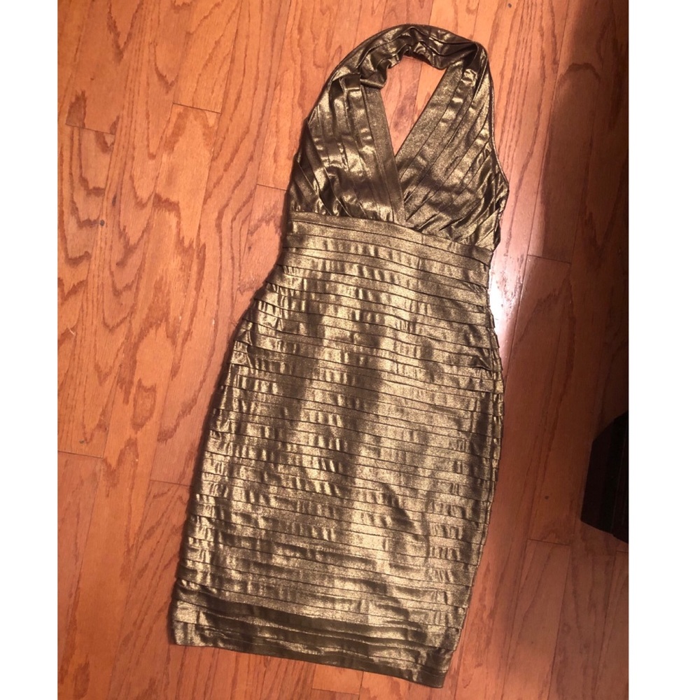 Gold semi formal dress